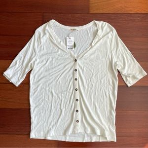 Marine Layer Lexi Rib Button Top